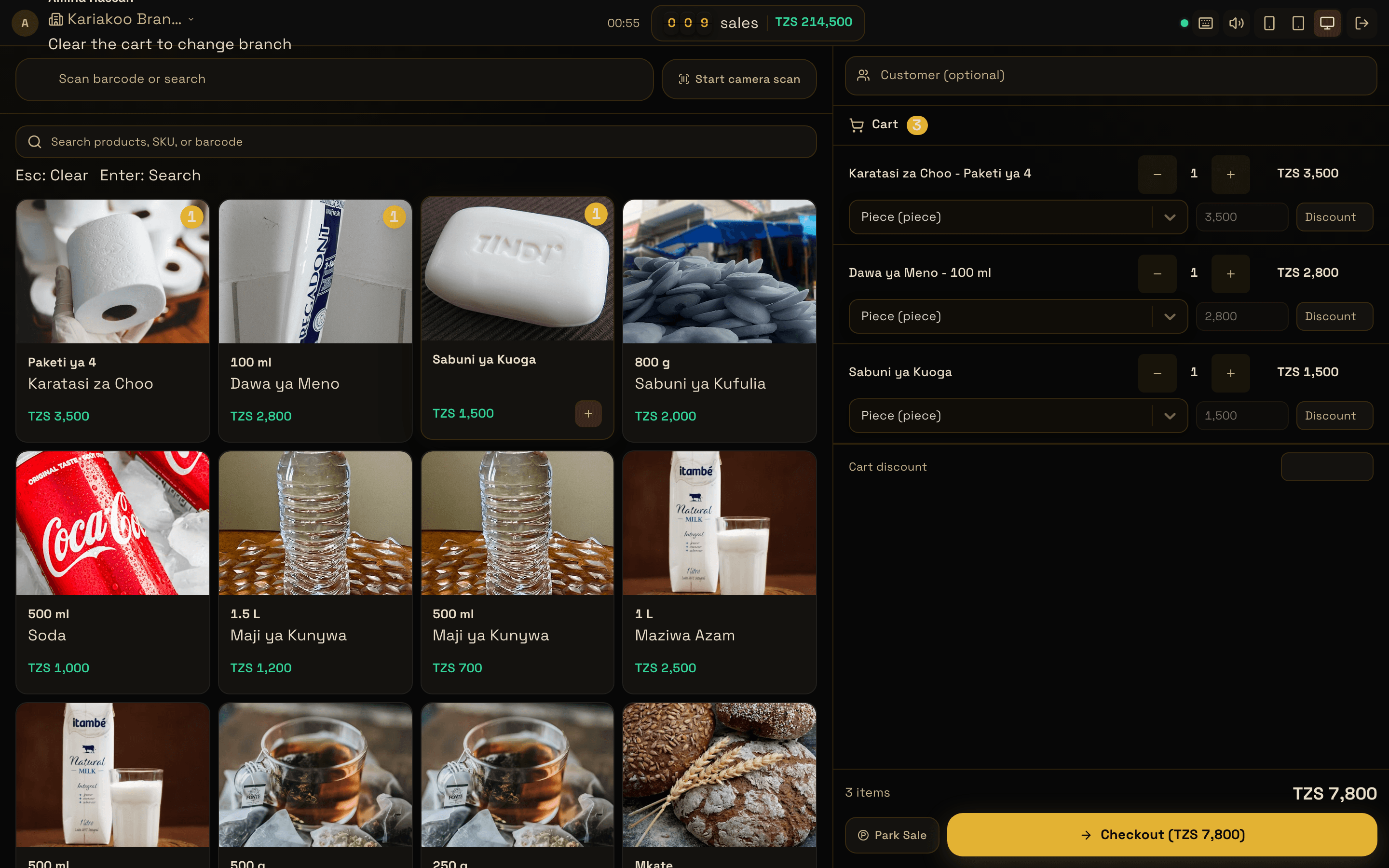 Point of Sale — Add items on Desktop